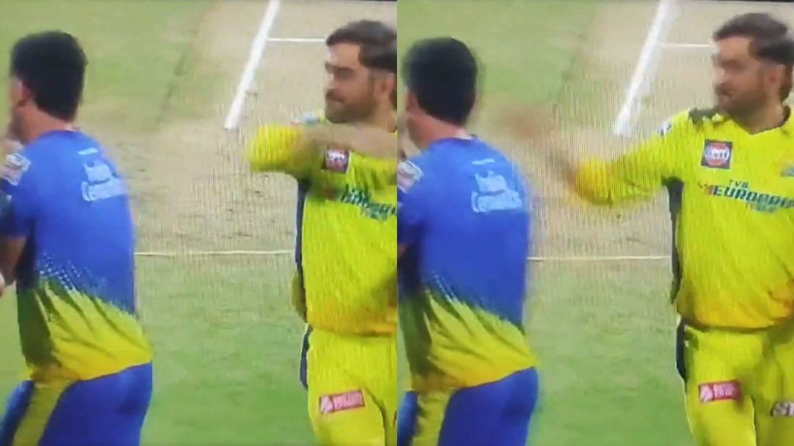Watch: MS Dhoni attempts to slap Deepak Chahar, latter sways away from firing line; hilarious video goes viral Watch: MS Dhoni attempts to slap Deepak Chahar, latter sways away from firing line; hilarious video goes viral