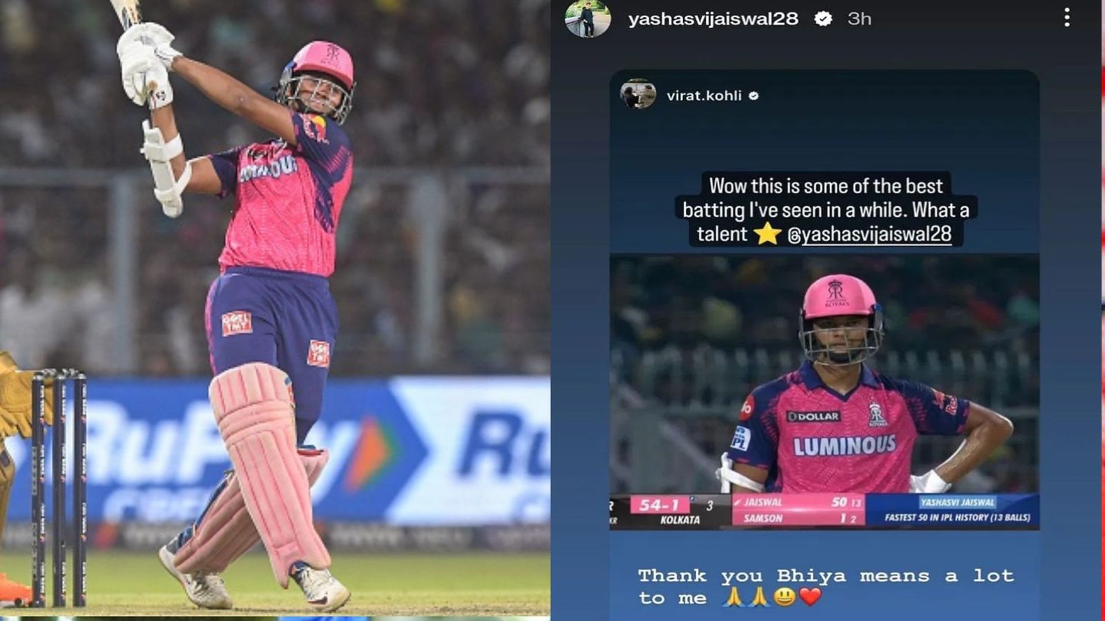 IPL 2023: 'What a talent' — Yashasvi Jaiswal's explosive batting leaves Virat Kohli awestruck IPL 2023: 'What a talent' — Yashasvi Jaiswal's explosive batting leaves Virat Kohli awestruck