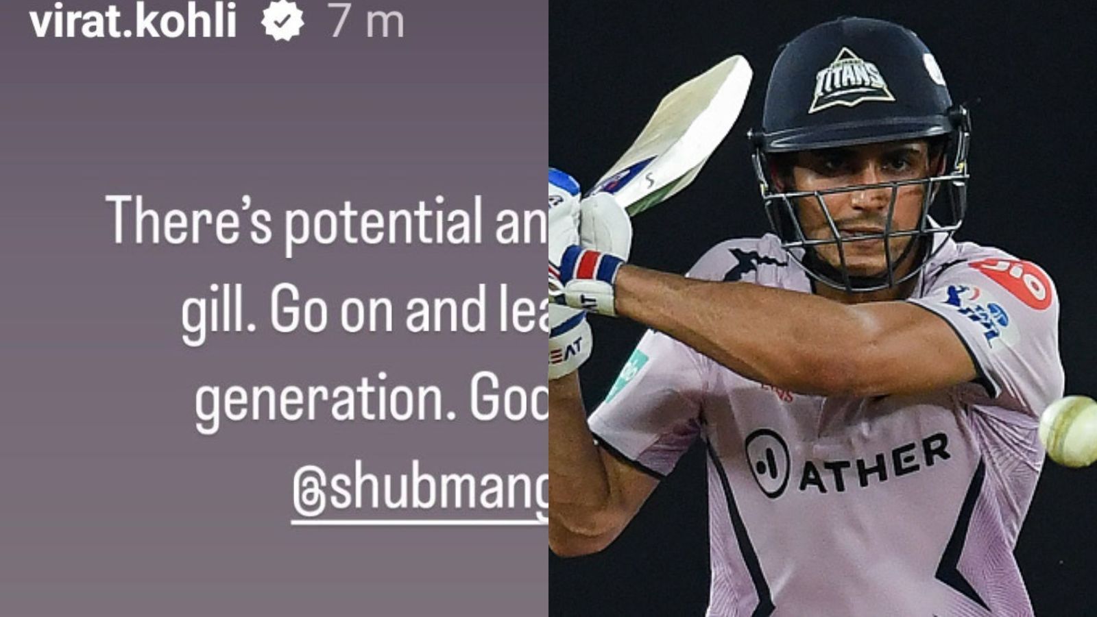 'Go on and lead the next generation': Virat Kohli passes the baton to Shubman Gill, shares heartwarming message for GT opener 'Go on and lead the next generation': Virat Kohli passes the baton to Shubman Gill, shares heartwarming message for GT opener