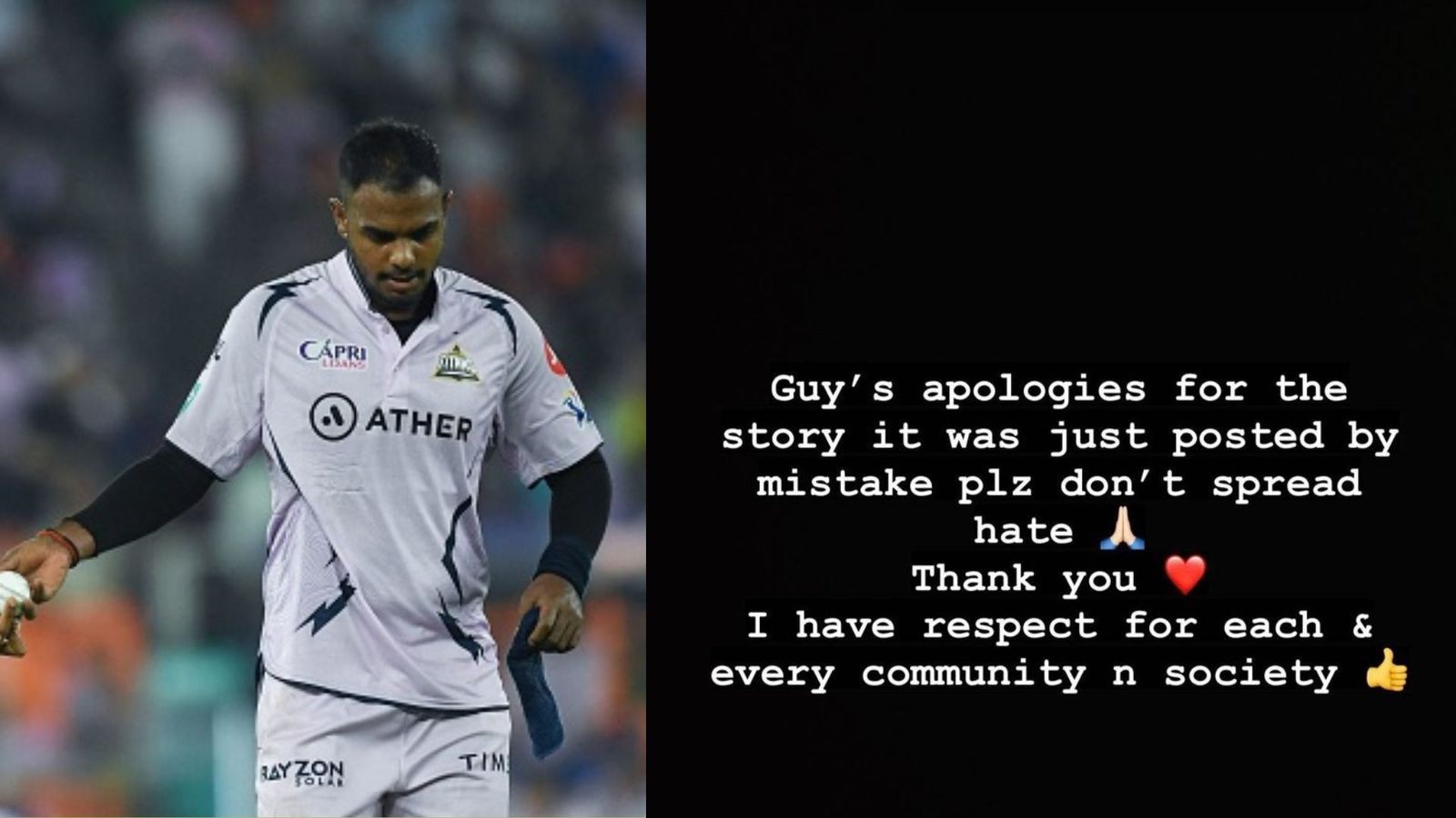 After Yash Dayal's controversial story on Instagram goes viral, GT pacer issues apology, says account was hacked After Yash Dayal's controversial story on Instagram goes viral, GT pacer issues apology, says account was hacked