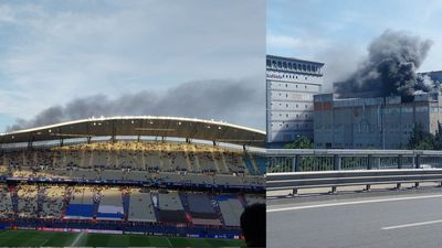 Watch: Fire erupts outside UEFA Champions League final venue in Istanbul SportsTak