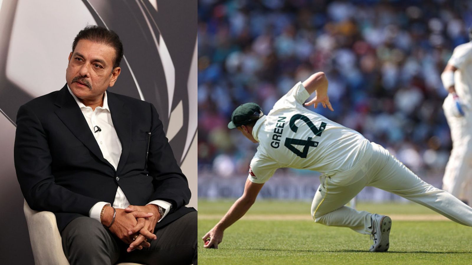 'See the two fingers underneath': Ravi Shastri backs Cameron Green's catch, believes Third Umpire decision was correct 'See the two fingers underneath': Ravi Shastri backs Cameron Green's catch, believes Third Umpire decision was correct