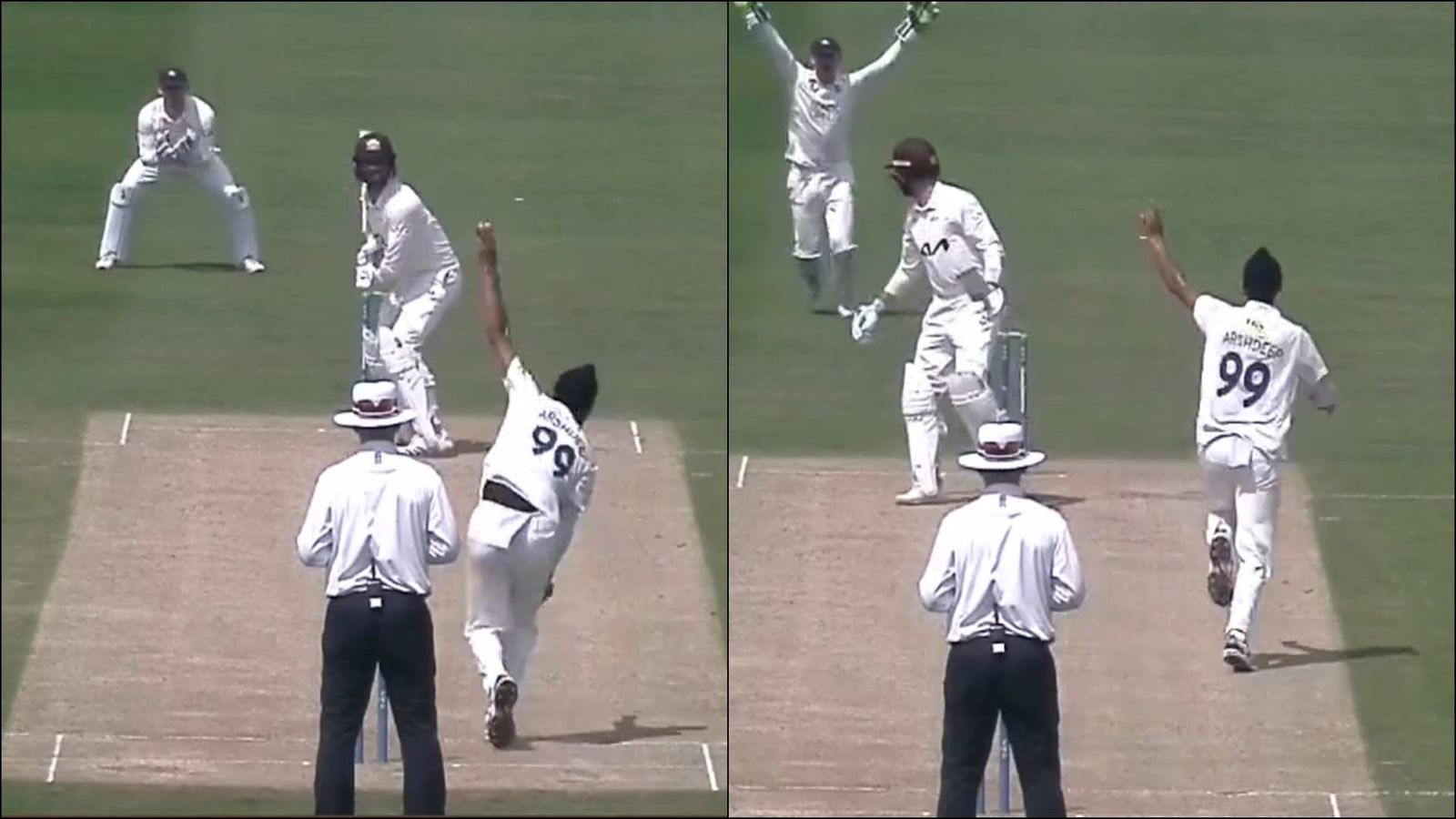 Watch: Arshdeep Singh starts his County career in style, dismisses England's discarded wicketkeeper Ben Foakes with booming in-swinger Watch: Arshdeep Singh starts his County career in style, dismisses England's discarded wicketkeeper Ben Foakes with booming in-swinger
