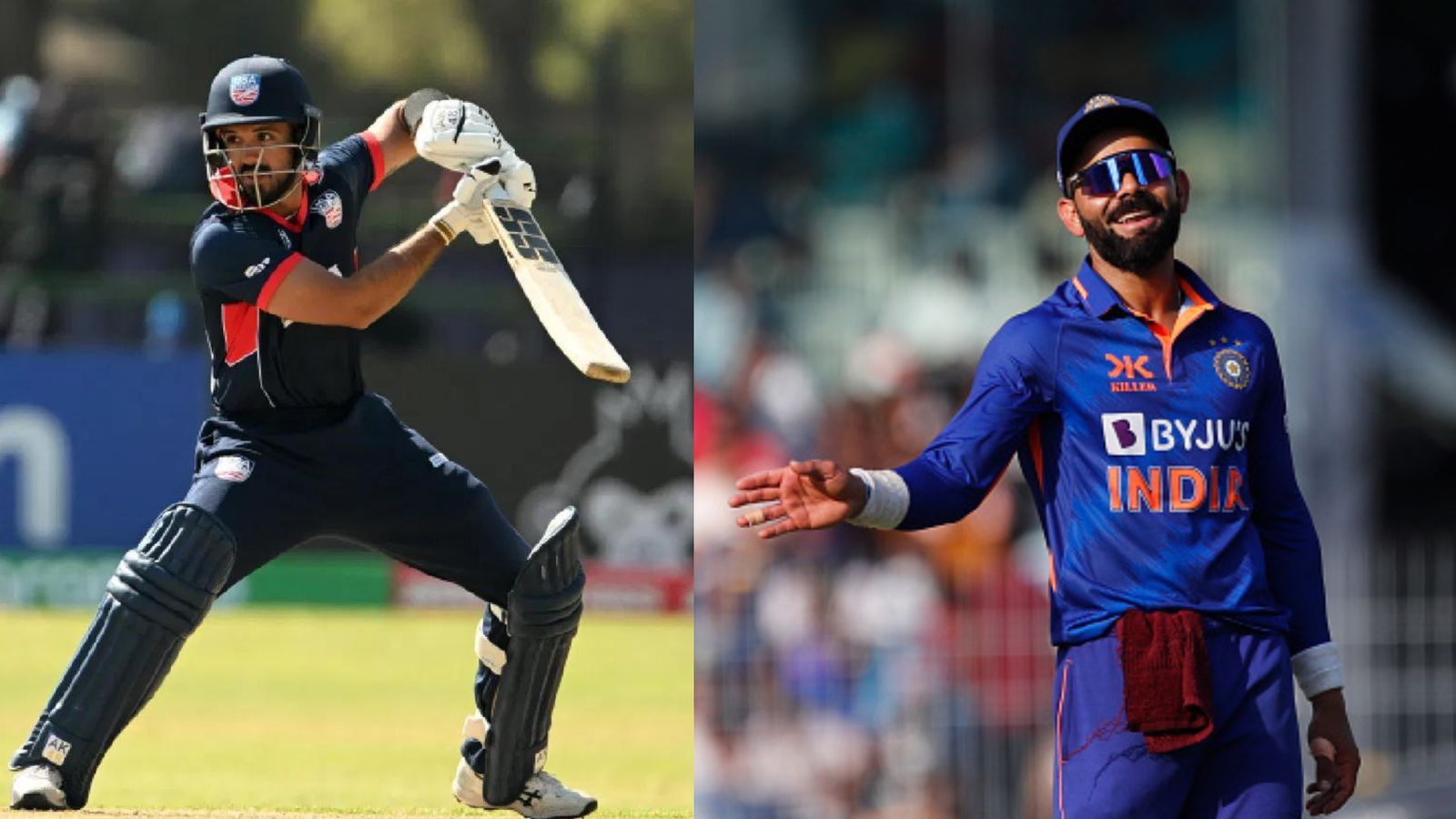 'To play against Kohli is my ultimate goal': USA's batting sensation makes a wish after incredible hundred in WC Qualifiers 'To play against Kohli is my ultimate goal': USA's batting sensation makes a wish after incredible hundred in WC Qualifiers