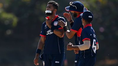 Watch: Back in side after two-match ban from ICC, USA bowler Ali Khan celebrates wicket with tape on mouth SportsTak