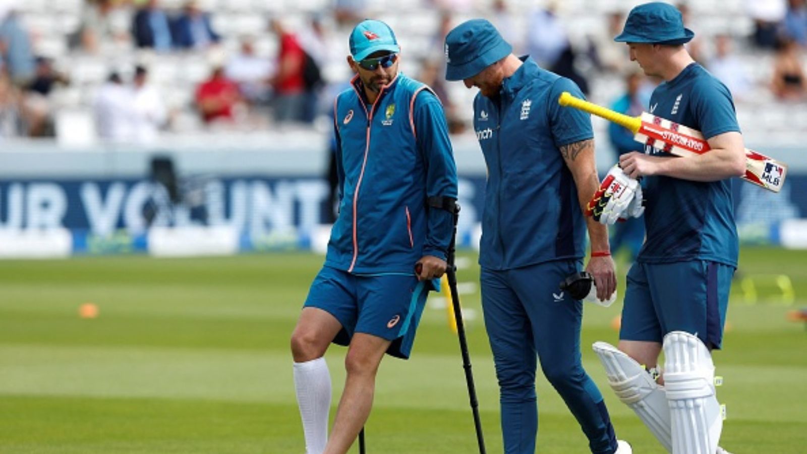Big News: Watch Nathan Lyon arrive at Lord's in crutches, set to be ruled out of 2nd Test and further participation in Ashes a big doubt Big News: Watch Nathan Lyon arrive at Lord's in crutches, set to be ruled out of 2nd Test and further participation in Ashes a big doubt