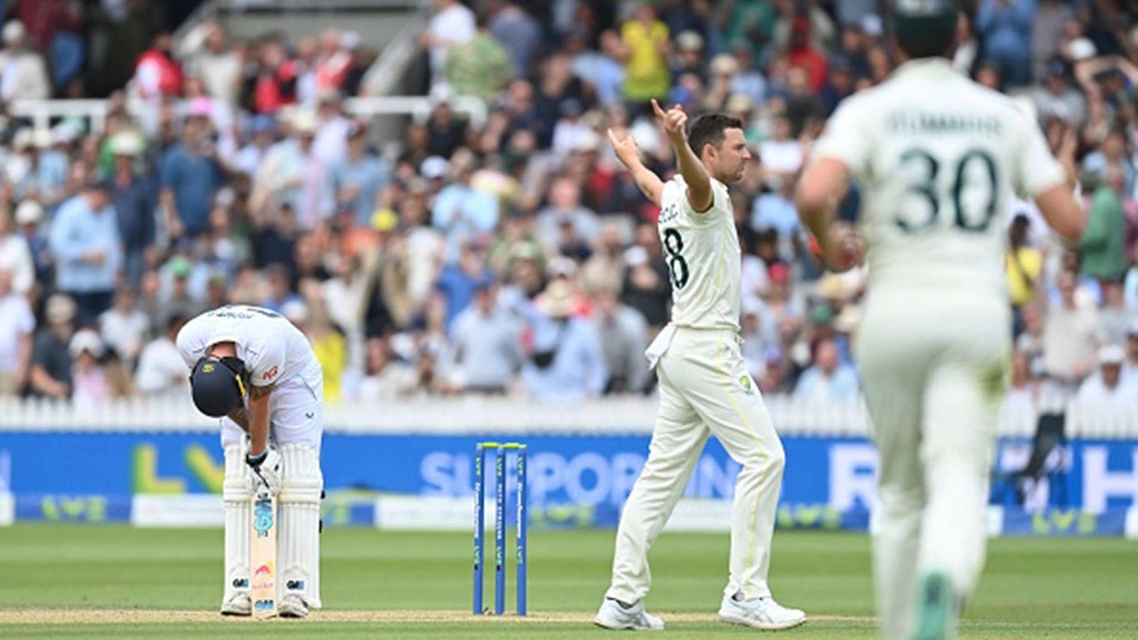 Ben Stokes' brave 155-run knock keeps Australians nervous but Pat Cummins-led side win by 43 runs to take 2-0 lead in Ashes 2023 Ben Stokes' brave 155-run knock keeps Australians nervous but Pat Cummins-led side win by 43 runs to take 2-0 lead in Ashes 2023