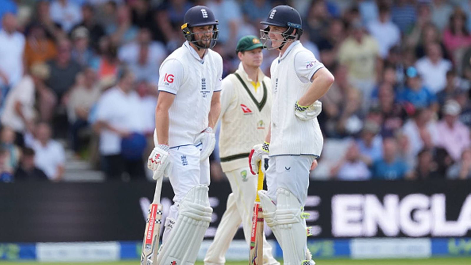 After Harry Brook's 75-run knock, Chris Woakes and Mark Wood hold their nerves as England win by 3 wickets at Headingley to keep Ashes alive After Harry Brook's 75-run knock, Chris Woakes and Mark Wood hold their nerves as England win by 3 wickets at Headingley to keep Ashes alive