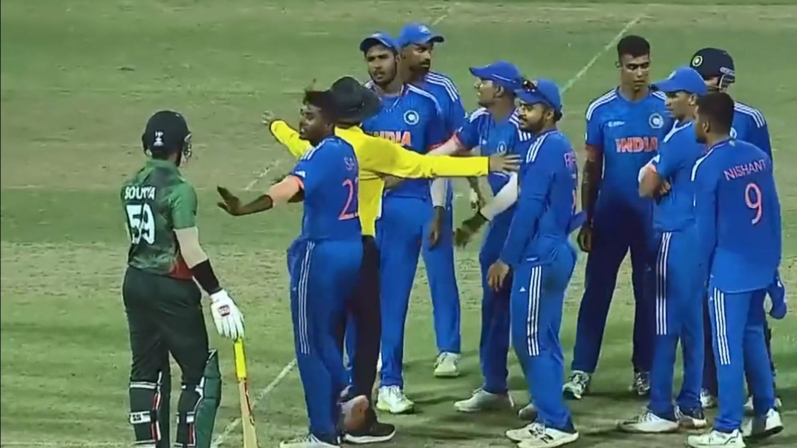 Veteran Bangladesh batter loses cool against India pacer after losing wicket in Men's Emerging Asia Cup semis: WATCH VIDEO Veteran Bangladesh batter loses cool against India pacer after losing wicket in Men's Emerging Asia Cup semis: WATCH VIDEO
