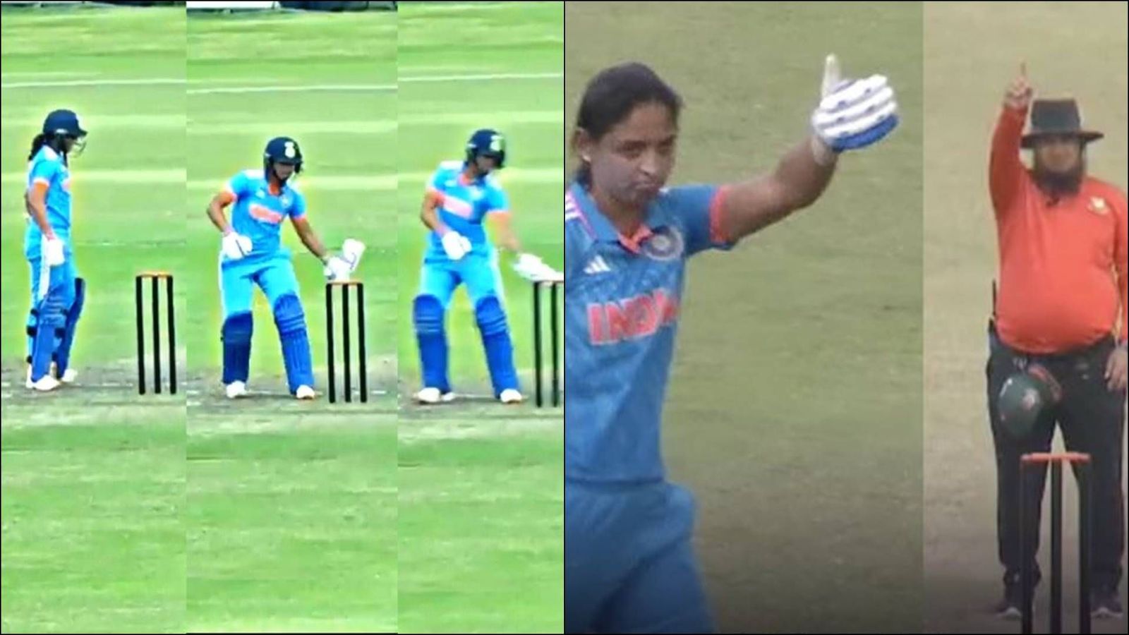 Watch: Angered by poor umpiring, Harmanpreet Kaur smashes stumps for getting out lbw despite getting bat on ball Watch: Angered by poor umpiring, Harmanpreet Kaur smashes stumps for getting out lbw despite getting bat on ball