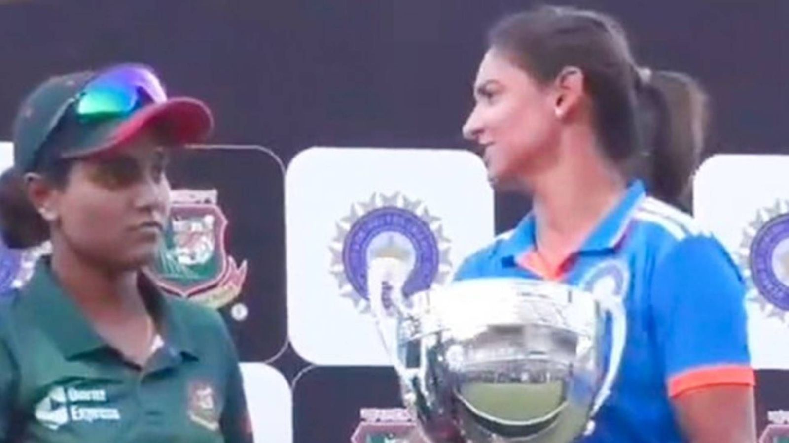Bangladesh media slams Harmanpreet Kaur's alleged behaviour while posing for trophy, BCB to give report to BCCI and ICC Bangladesh media slams Harmanpreet Kaur's alleged behaviour while posing for trophy, BCB to give report to BCCI and ICC