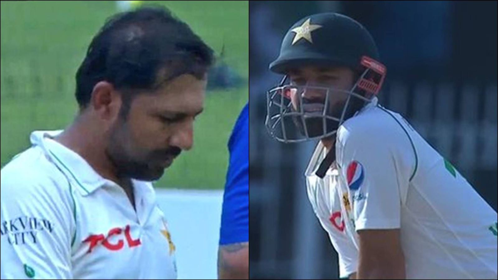 Sarfaraz Ahmed hit on helmet off first ball, Mohammad Rizwan steps in as concussion substitute Sarfaraz Ahmed hit on helmet off first ball, Mohammad Rizwan steps in as concussion substitute