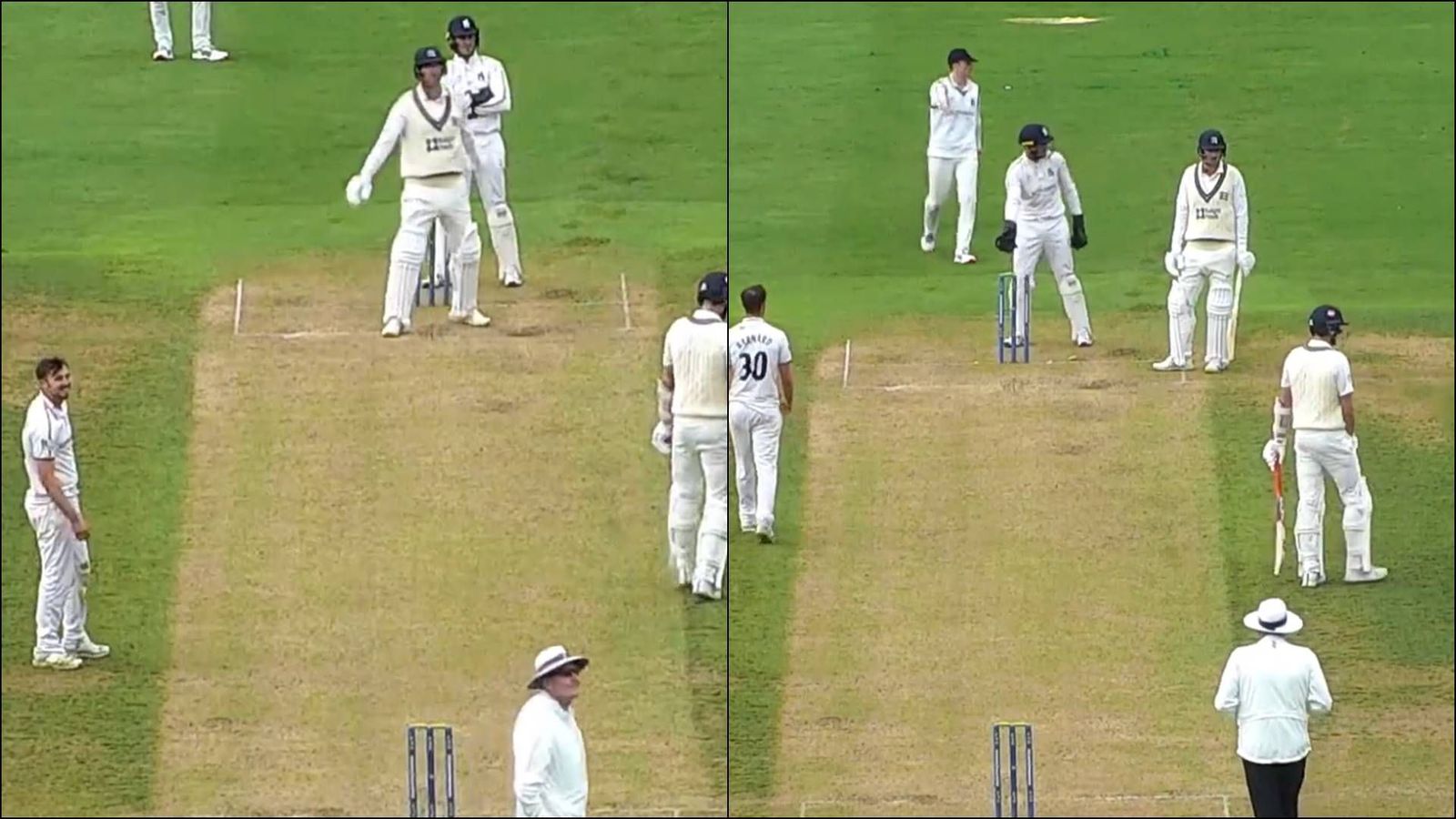 England batter's uncontrolled bat swing leads to his wicket off the same ball he smashed out of park, watch viral video England batter's uncontrolled bat swing leads to his wicket off the same ball he smashed out of park, watch viral video