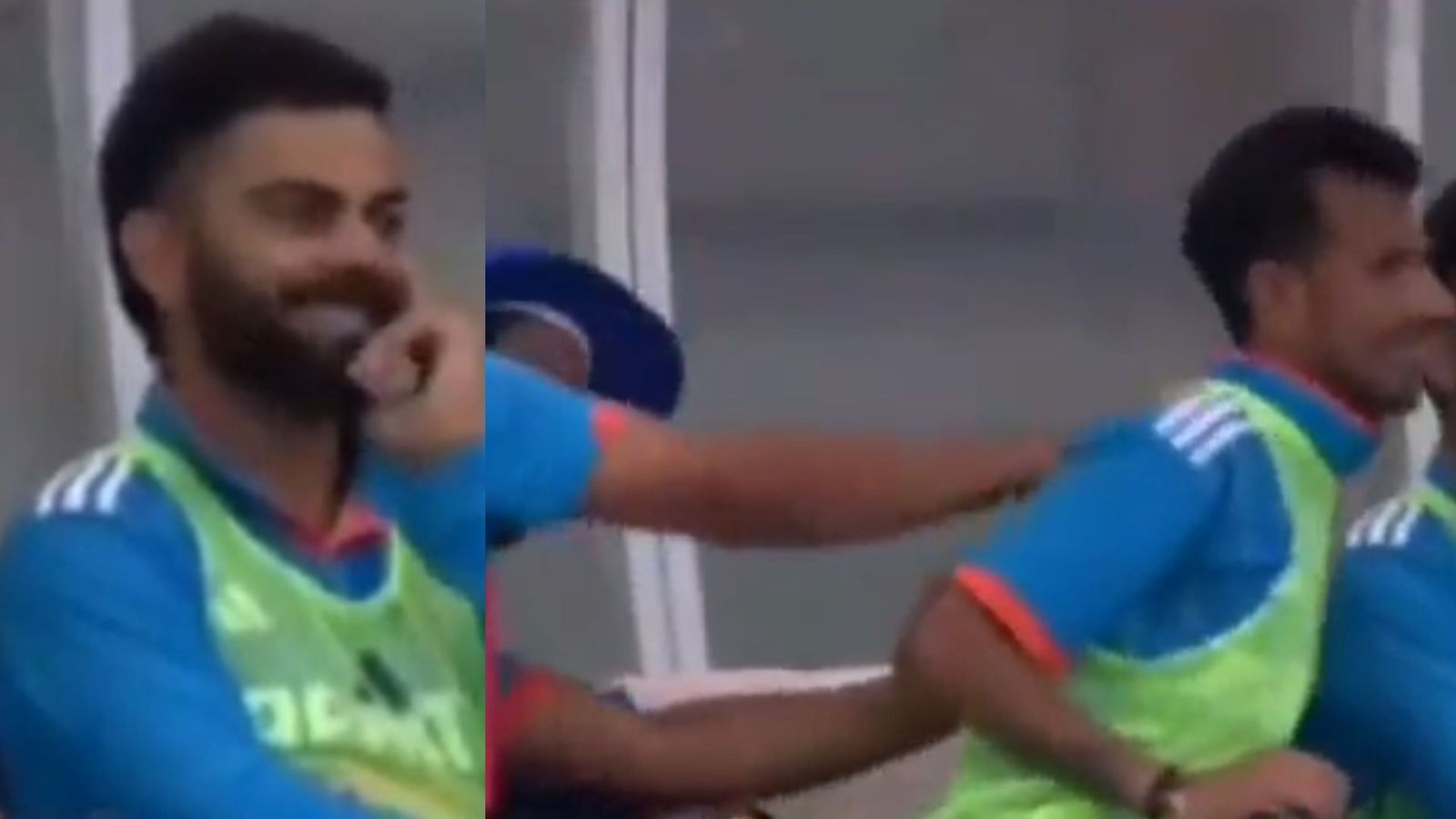 Watch: Virat Kohli bursts into laughter after Rohit Sharma slaps Yuzvendra Chahal in Indian dugout during 2nd ODI Watch: Virat Kohli bursts into laughter after Rohit Sharma slaps Yuzvendra Chahal in Indian dugout during 2nd ODI