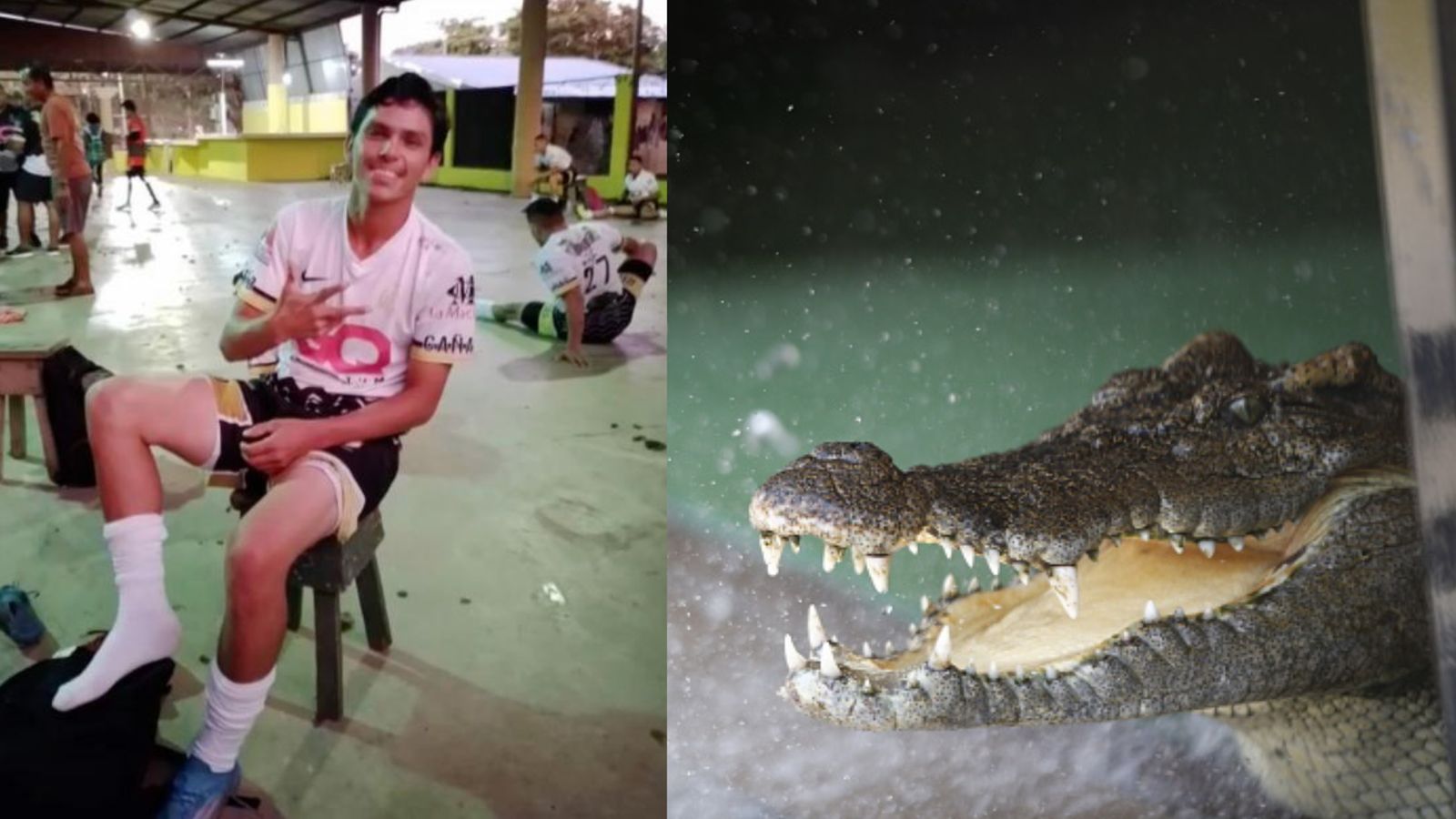 Crocodile kills and devours footballer Jesus Alberto Lopez Ortiz in Costa Rica while swimming Crocodile kills and devours footballer Jesus Alberto Lopez Ortiz in Costa Rica while swimming