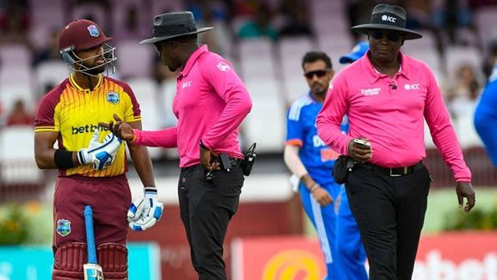 West Indies' 'Player of the match' fined for arguing with umpire during 2nd T20I West Indies' 'Player of the match' fined for arguing with umpire during 2nd T20I