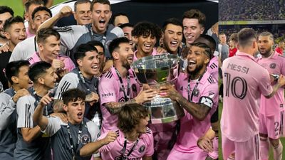 WATCH: Classy gesture from Lionel Messi, gives captain's armband to former skipper DeAndre Yedlin after leading Inter Miami to trophy SportsTak