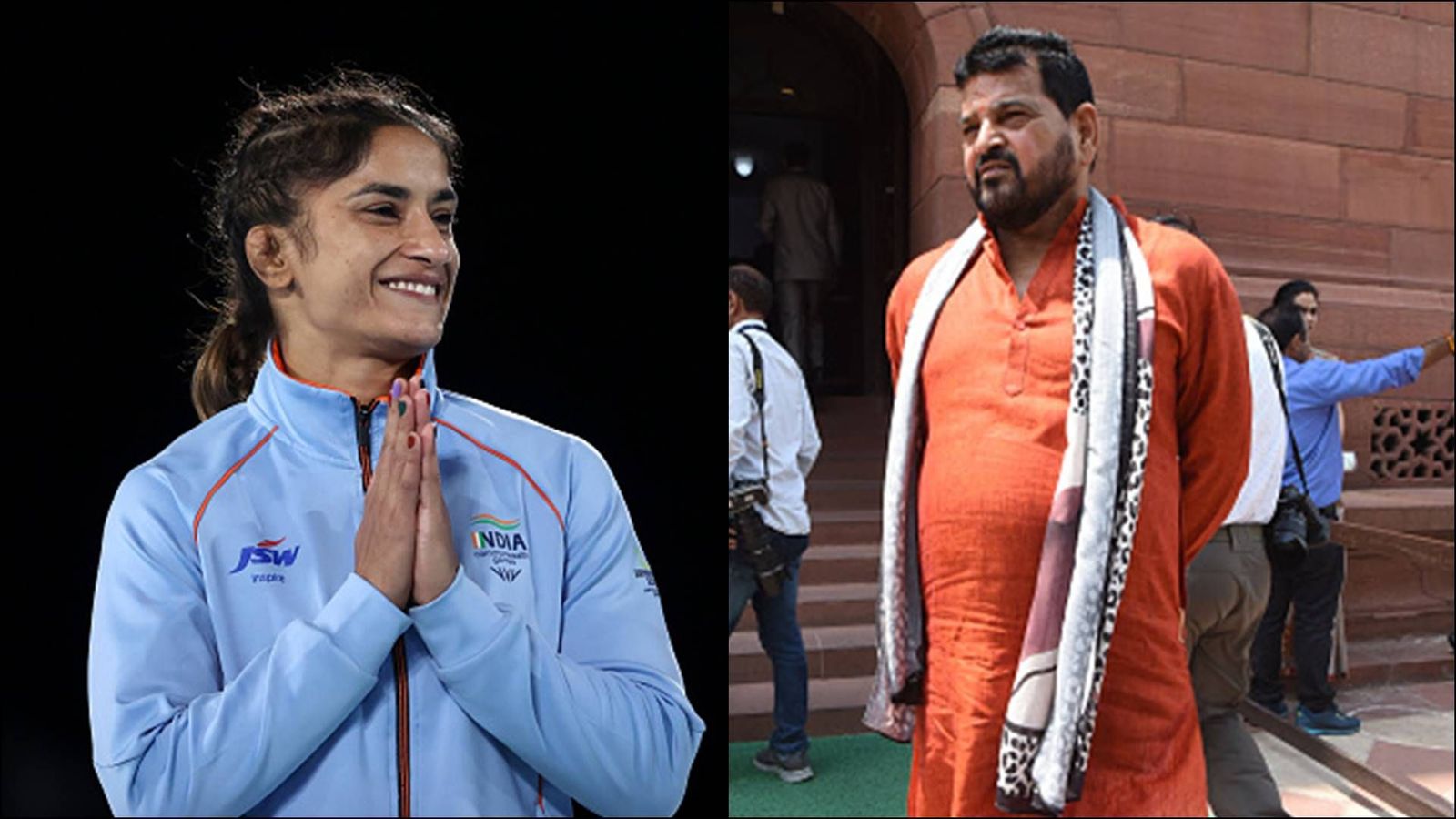 WFI suspension sparks blame game between Brij Bhushan and Vinesh Phogat WFI suspension sparks blame game between Brij Bhushan and Vinesh Phogat