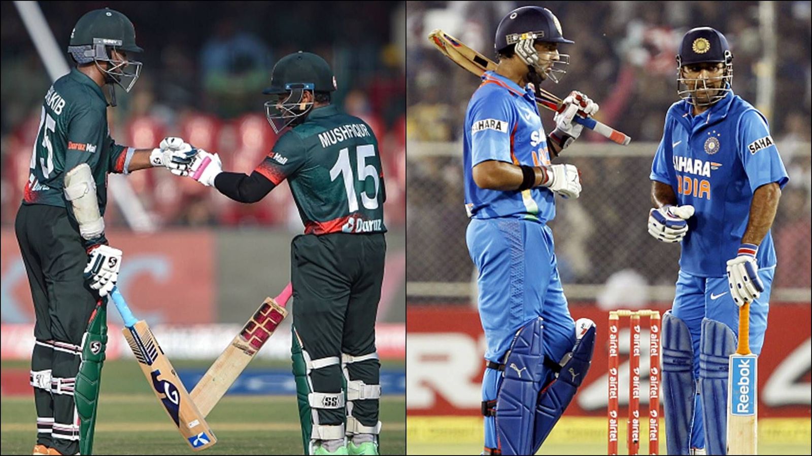 Shakib Al Hasan, Mushfiqur Rahim combine to equal MS Dhoni and Yuvraj Singh's feat with 108-run partnership vs Pakistan Shakib Al Hasan, Mushfiqur Rahim combine to equal MS Dhoni and Yuvraj Singh's feat with 108-run partnership vs Pakistan