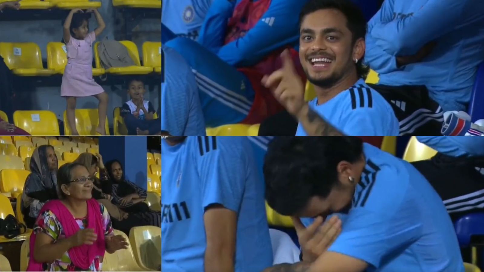 Watch: Ishan Kishan's hilarious reaction goes viral after camera spots him watching people dance in the crowd; Ravi Shastri sees the funny side Watch: Ishan Kishan's hilarious reaction goes viral after camera spots him watching people dance in the crowd; Ravi Shastri sees the funny side