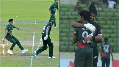 Watch: Ish Sodhi gets run out at non-striker’s end, then hugs Bangladesh bowler after Litton Das calls him back SportsTak
