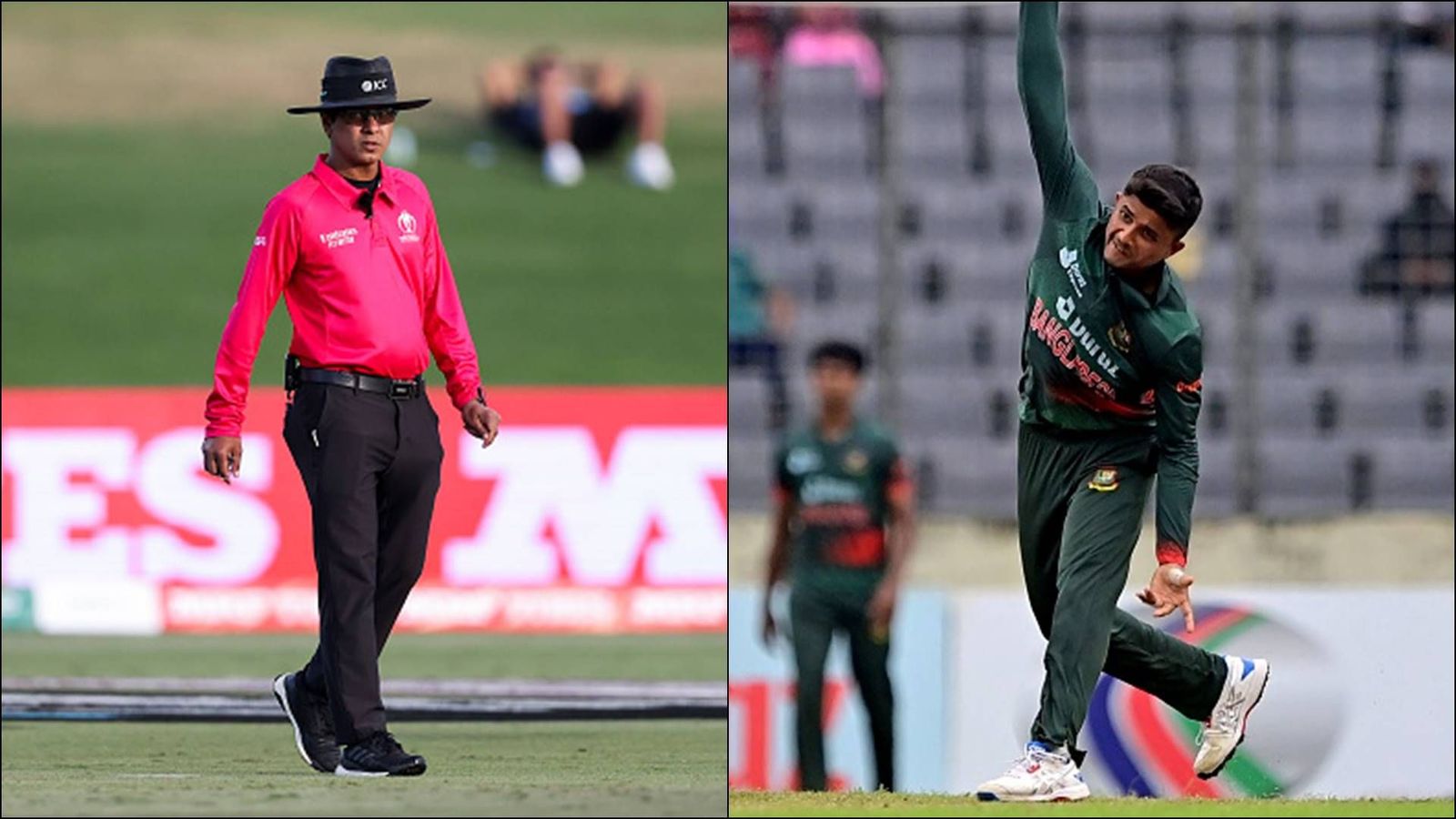Bangladesh umpire loses count of deliveries in an over as Mahedi Hasan bowls a seven-ball over against New Zealand Bangladesh umpire loses count of deliveries in an over as Mahedi Hasan bowls a seven-ball over against New Zealand