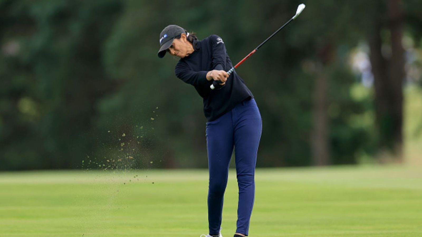 Aditi Ashok dazzles at Asian Games Golf, poised for historic gold medal Aditi Ashok of India plays her second shot on the 18th hole during the final round of the AIG Women's Open at Walton Heath Golf Club on August 13, 2023 in Tadworth, England.