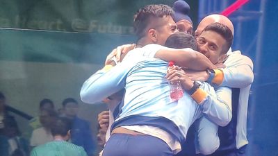 Asian Games 2023: Indian squash men's team vanquish Pakistan in final to secure historic Gold medal India's squash team in action.