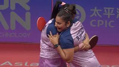 Asian Games 2023: Indian table tennis duo Ayhika and Sutirtha overcome World Champions to secure semi-final spot Indian women's doubles table tennis pairing of Ayhika Mukherjee and Sutirtha Mukherjee.