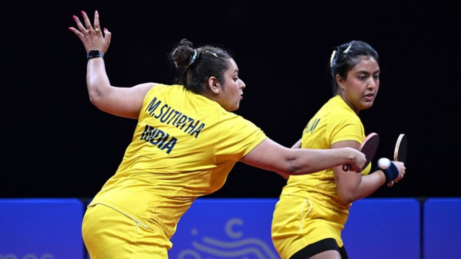 Asian Games 2023: Sutirtha/Ayhika Mukherjee settle for bronze medal in Table Tennis women's doubles after loss to North Korea in semifinal India's Sutirtha Mukherjee (L) and Ayhika Mukherjee (R) compete against North Korea's Cha Su Yong and Pak Su Gyong in their women's doubles semi-finals table tennis match during the 2022 Asian Games in Hangzhou in China's eastern Zhejiang province on