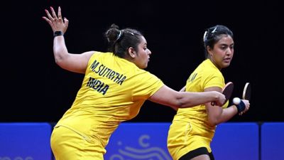 Asian Games 2023: Sutirtha/Ayhika Mukherjee settle for bronze medal in Table Tennis women's doubles after loss to North Korea in semifinal India's Sutirtha Mukherjee (L) and Ayhika Mukherjee (R) compete against North Korea's Cha Su Yong and Pak Su Gyong in their women's doubles semi-finals table tennis match during the 2022 Asian Games in Hangzhou in China's eastern Zhejiang province on