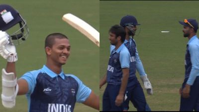 Asian Games 2023: Jaiswal's century, Bishnoi and Avesh's 3-fers help India overcome spirited Nepal by 23 runs in quarter-final India defeated Nepal by 23 runs in the Asian Games 2023 quarter-final match.