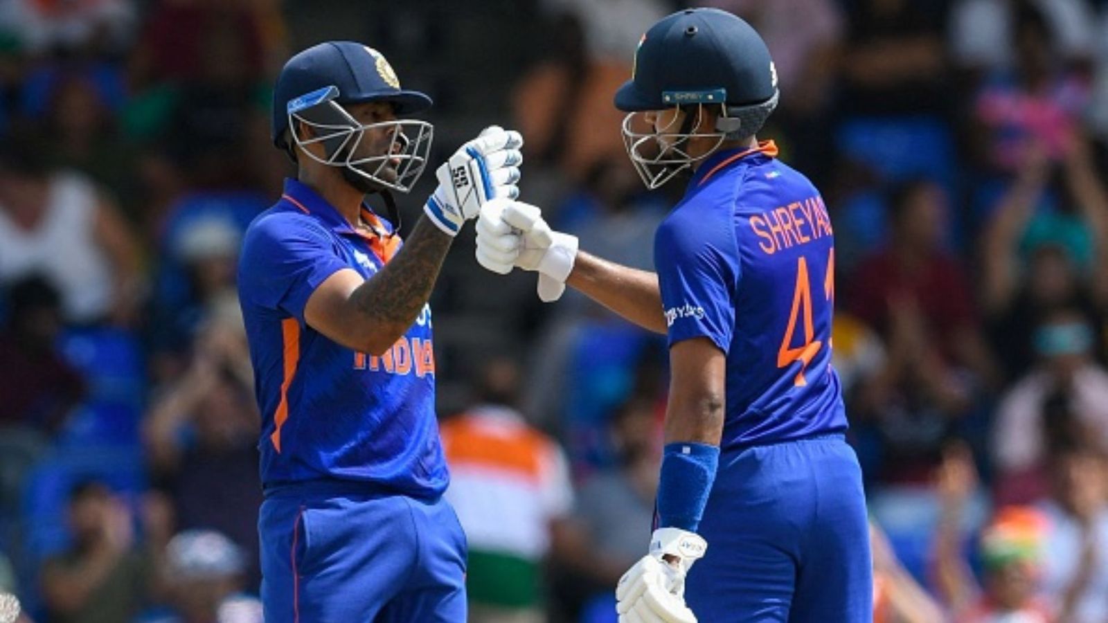Ravi Shastri makes strong case for 'X-factor' Indian batter's inclusion in playing XI for ODI World Cup matches Suryakumar Yadav (L) and Shreyas Iyer (R), of India, partnership during the third T20I match between West Indies and India at Warner Park in Basseterre, Saint Kitts and Nevis, on August 2, 2022.
