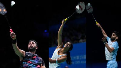 Asian Games 2023: Sindhu, Srikanth, Prannoy notch emphatic victories to storm into pre-quarterfinals India's star shuttlers HS Prannoy (left), PV Sindhu (centre) and Kidambi Srikanth in action in this frame.