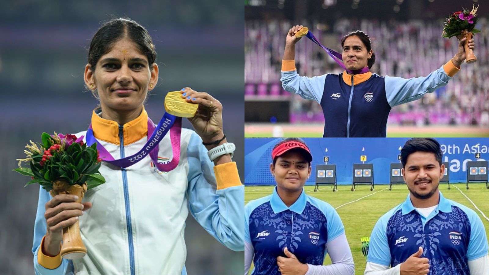 India shines at Asian Games 2023, surpasses previous medal tally with more medals in sight India's gold medal-winning athletes at the 2023 Asian Games.