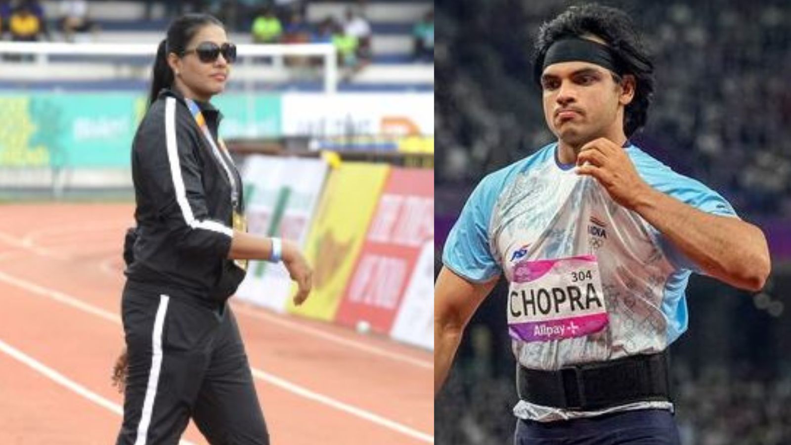 'China are trying to cheat us' — Livid Anju Bobby George lashes out at Asian Games organisers after javelin final drama Vice President of the Athletics Federation of India Anju Bobby George (left) and Neeraj Chopra in this frame