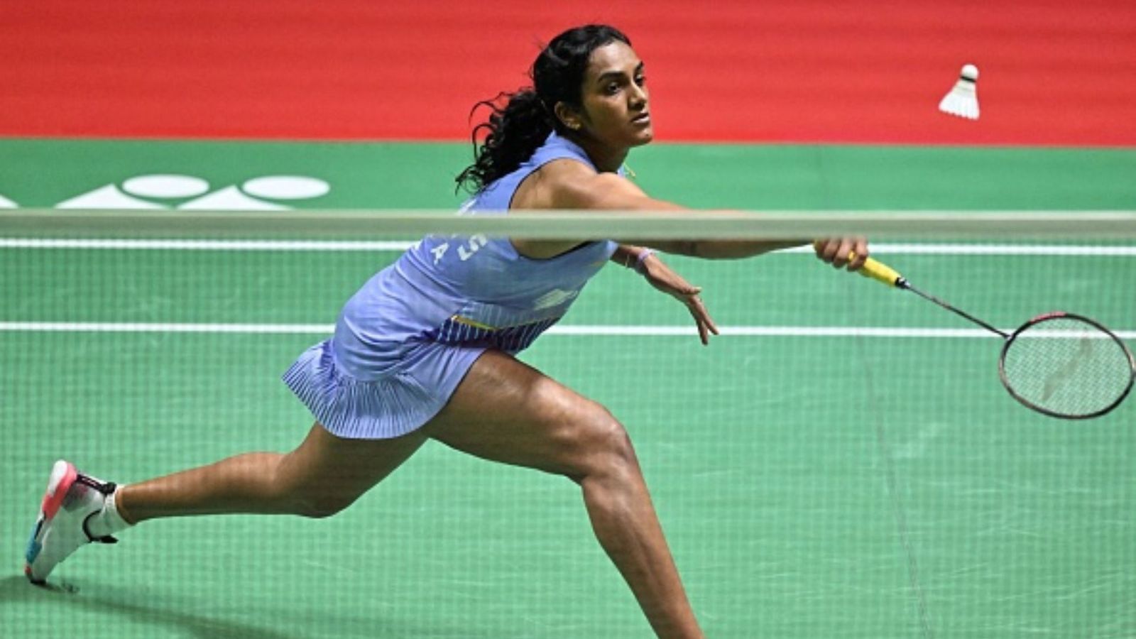 Asian Games 2023: PV Sindhu knocked out in quarter-finals by China's He Bingjiao Pusarla V. Sindhu of India hits a return against Tai Tzu Ying of Taiwan during their women's singles at Indonesia Open Badminton tournament in Jakarta on June 15, 2023.