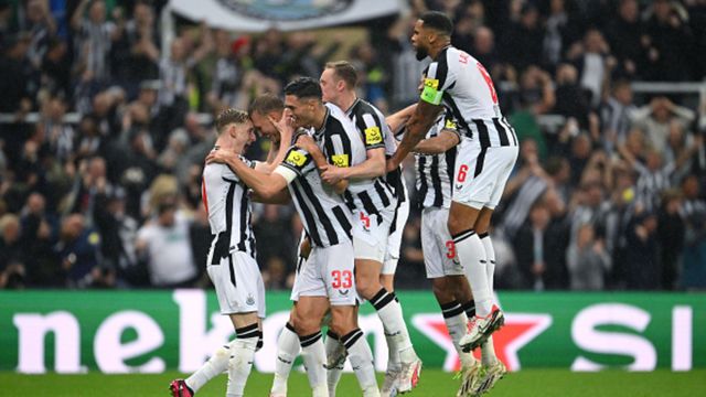 Champions League Round-up: Newcastle stuns PSG, Barcelona and Manchester City register victories, Lamine Yamal creates history Newcastle player Dan Burn (2nd l) celebrates with team mates after scoring the second goal, which was given after a lengthy VAR Decision during the UEFA Champions League match between Newcastle United FC and Paris Saint-Germain at St. James Park on