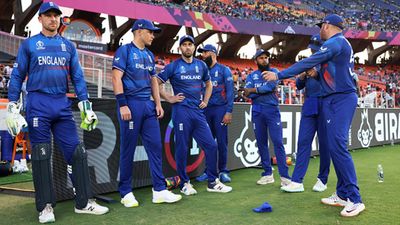 Record Alert: All 11 England batters combine to achieve what no team has in the history of ODI cricket England players during the innings break in World Cup opener (Getty Images)