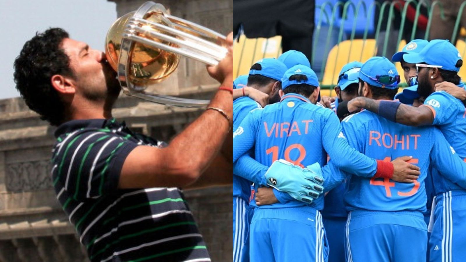'Bring that trophy back home once more': Yuvraj Singh shares long good luck message for Team India ahead of first match against Australia Yuvraj Singh (L) and Team India cricketers (R).