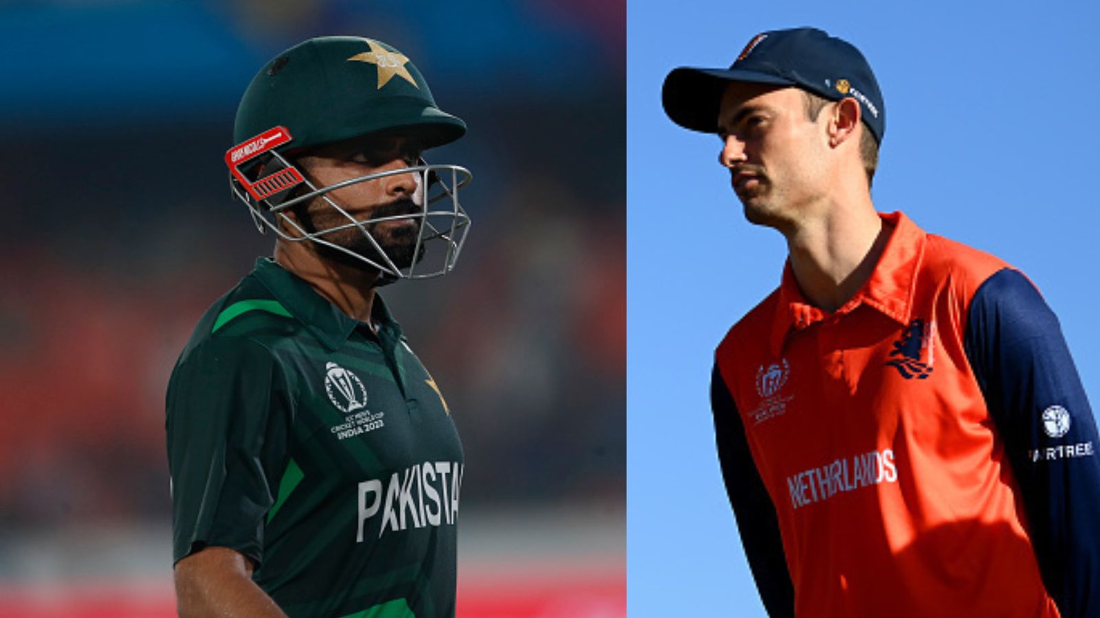 PAK vs NED: Netherlands put Babar Azam's brigade to bat first, know playing XIs of both the sides Pakistan skipper Babar Azam (left) and Netherlands captain Scott Edwards in this frame.