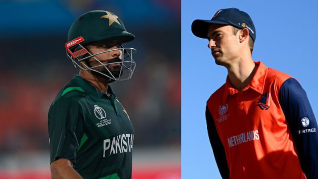PAK vs NED: Netherlands put Babar Azam's brigade to bat first, know playing XIs of both the sides Pakistan skipper Babar Azam (left) and Netherlands captain Scott Edwards in this frame.