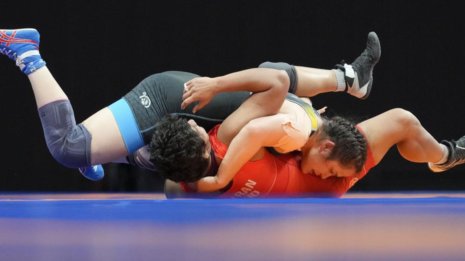 Asian Games 2023: Kiran punches bronze for India in women's 76kg freestyle after outclassing Monglia's Ariunjarga India’s star wrestler Kiran (red) in action during the women’s freestyle 76Kg semifinal at the 19th Asian Games in Hangzhou.
