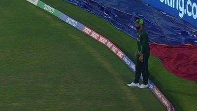 Did Pakistan fielder toy with boundary cushion during ODI World Cup match against Netherlands? Check details and MCC's law Pakistan fielder during match against Netherlands in Hyderabad.