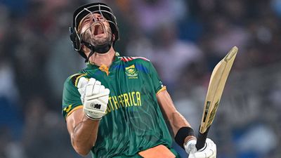 Aiden Markram hits fastest century in ODI World Cup history, breaks Ireland all-rounder's 12-year-old record Aiden Markram celebrates his maiden World Cup century (Getty Images)