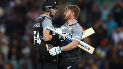 'He has a keen sense of when ...': New Zealand star Glenn Phillips heaps praise on Mitchell Santner, highlights his importance in Playing XI Glenn Phillips of New Zealand celebrates with Mitchell Santner after reaching his century during the ICC Men's T20 World Cup match between New Zealand and Sri Lanka at Sydney Cricket Ground on October 29, 2022 in Sydney, Australia.