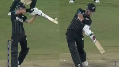 Extraordinary feat: New Zealand's Mitchell Santner smashes 13 runs in 1 ball before picking 5 wickets against Netherlands; watch viral video New Zealand's Mitchell Santner.
