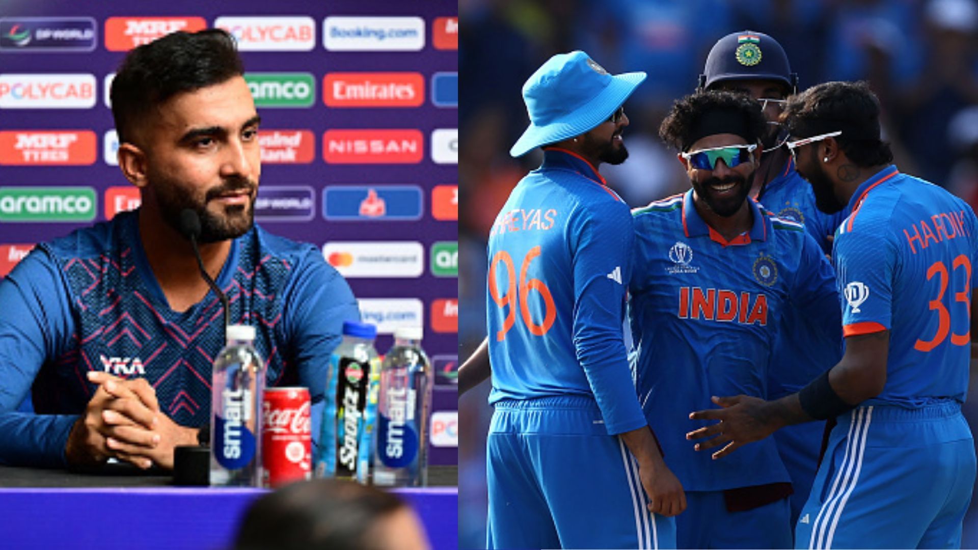 'We play better spinners in the net sessions' — Hashmatullah Shahidi takes indirect dig at Indian spin trio after collapse vs Bangladesh (From L-R) Afghanistan skipper Hashmatullah Shahidi; Indian team celebrating a wicket