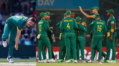 'Focus has been on the batters, but...': AB de Villiers not confident South Africa can win ODI World Cup without Anrich Nortje (From L-R) Anrich Nortje; South Africa team celebrate a wicket in the ODI World Cup 2023.