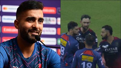 'India was our home and what happened on the ground...': Afghan captain defends Naveen-ul-Haq's aggression against Kohli Hashmatullah Shahidi at a press conference (Getty Images)